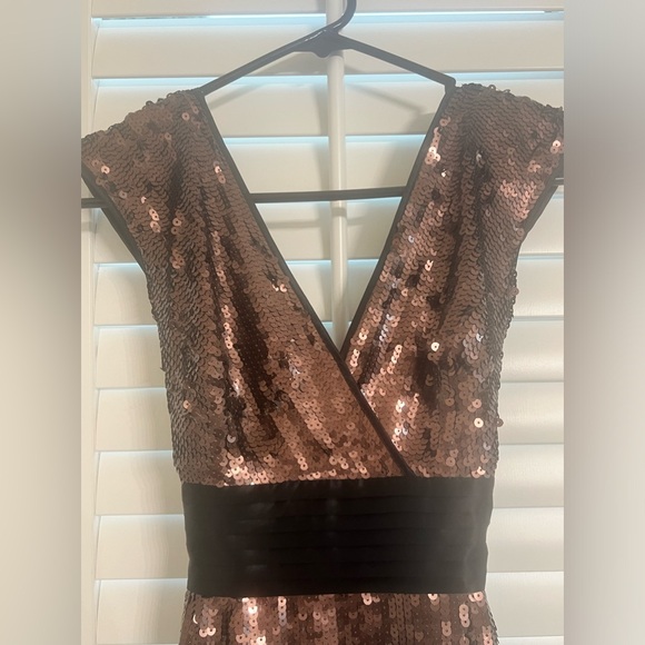 BCBG Bronze Midi Sequin  Dress worn once - Picture 5 of 7